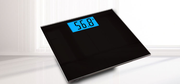black digital bathroom scales